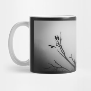 A perch in the mist Mug